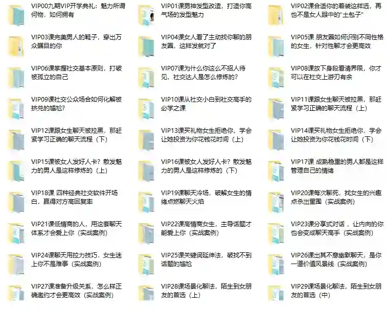 山本教育素云九期VIP脱单特训班:实战指南+限时专属揭秘-启明情感网